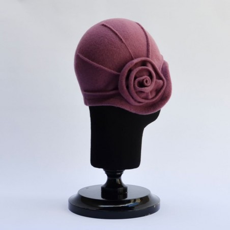 Bonnet de laine vintage Margo en couleur mauve - Raceu Hats
