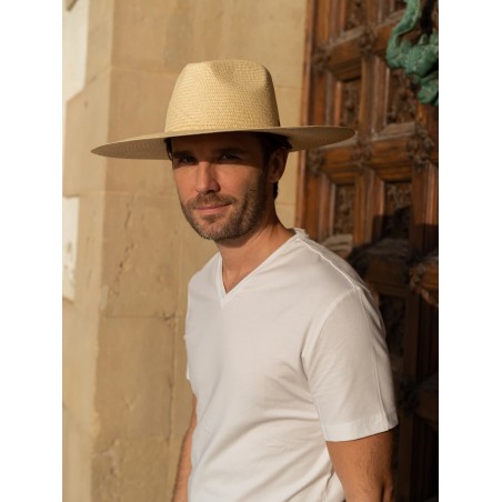 Corfu Large Brim Panama Hat Natural Color  - Panama Hats UK for Men