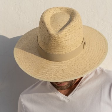 Chapeau de paille Florida Beige - Chapeaux d'été - Style Fedora pour hommes