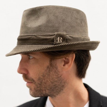 Chapeau à bord court en velours côtelé pour homme, couleur Olive - JURI - Raceu Hats