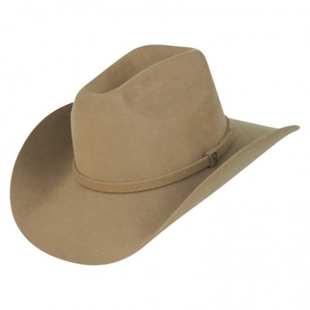 Chapeau de mariage Cowboy en feutre de laine 100% taupe - feutre de laine 100% - couleur taupe Raceu Hats