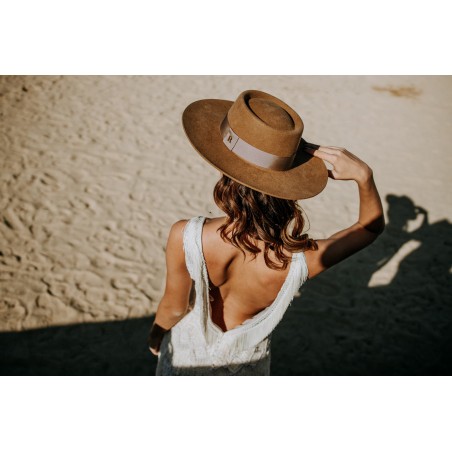 Arizona Wool Felt Bridal Hat - Wide-Brimmed - Raceu Hats
