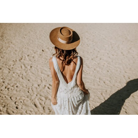 Chapeau de mariée en feutre de laine Arizona - Chapeaux de mariage Raceu Hats