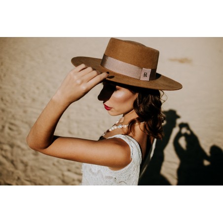 Chapeau de mariée en feutre de laine Arizona - Chapeaux de mariage Raceu Hats