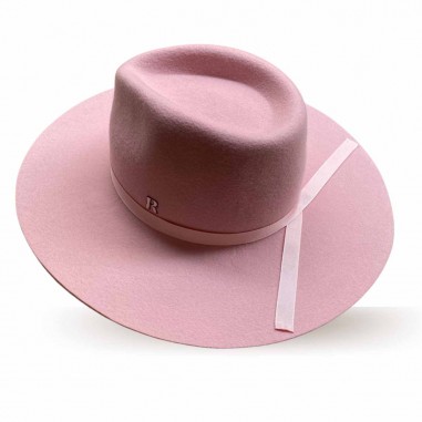 Pink Wool Felt Fedora Hat for Women - Raceu Hats