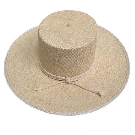 Padua Boater Panama Bridal Hat Natural - Panama Hats Boater Style - Raceu Hats