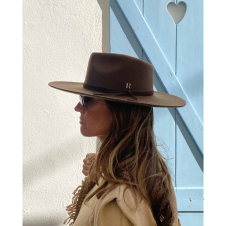 Petra Brown Wool Felt Fedora Hat - Raceu Hats