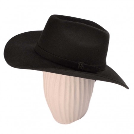 Dallas Cowboy Hat Black - Wool Felt - Raceu Hats