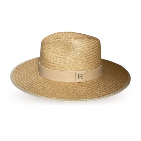 Sombrero de Paja Florida Caramelo - Estilo Fedora - Raceu Hats