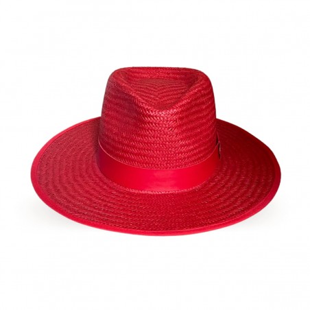 Straw Hat Florida Red - Fedora Style - Raceu Hats