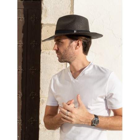 Original Men's Panama Hat Black color - Raceu Hats