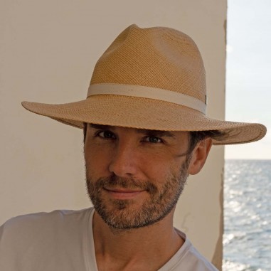 Panama Hut für Männer in der Farbe Honig - Klassische Panamahüte - Panamahüte - Panamahüte - Panamahüte für Männer Raceu Hats