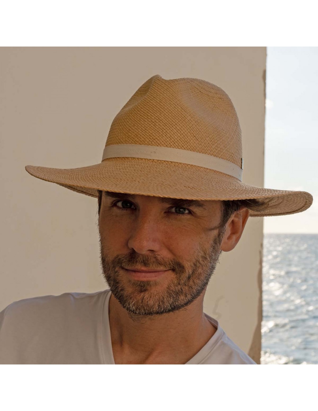 Spettacolare cappello Panama da uomo color miele - Raceu Hats Online