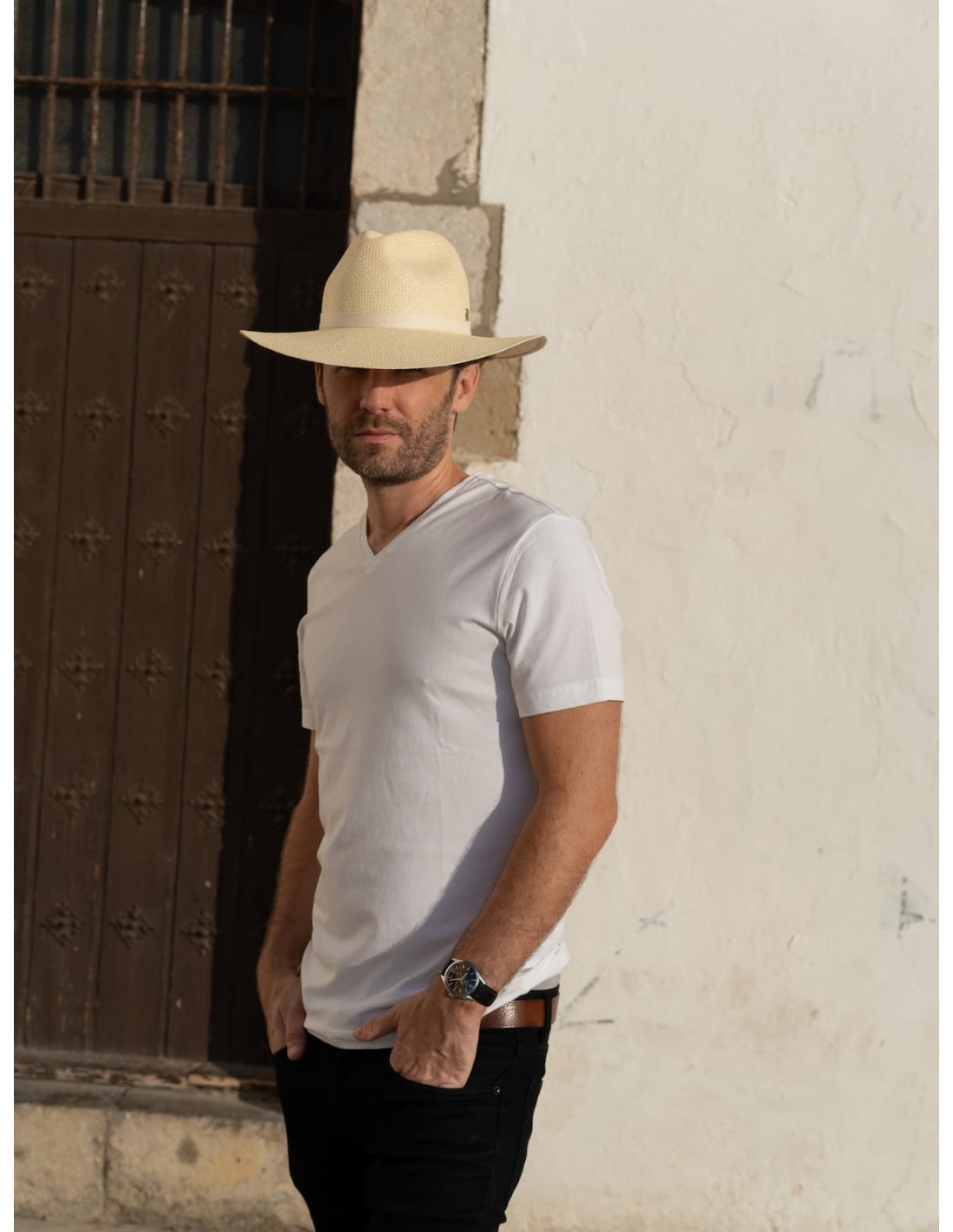 Comprar Sombrero Panamá Hombre Ala Ancha Eva Negro - Raceu Hats Online