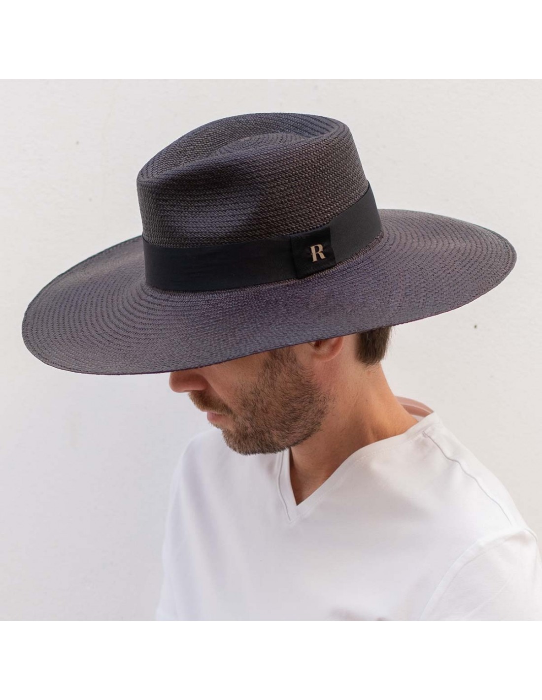 Sombrero Panamá Hombre Ala Ancha Negro - Raceu Hats Online