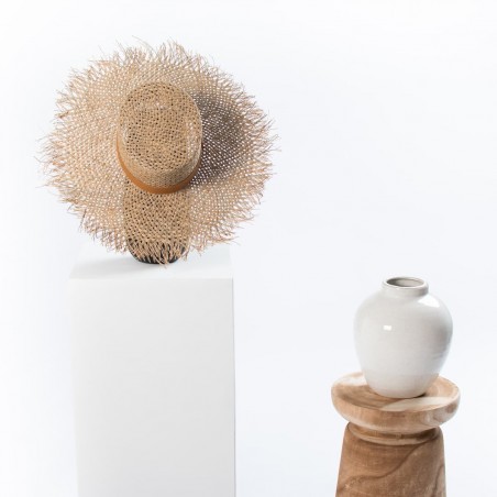 Sombrero Canotier de Mujer Ala Deshilachada Ideal Verano - Raceu Hats