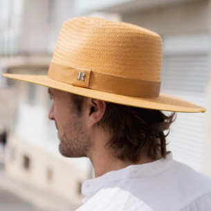 Straw Hat for men Florida White - Fedora Style - Raceu Hats Online