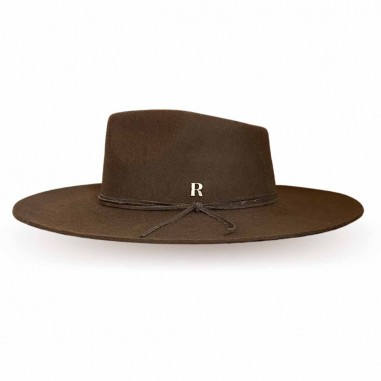 Sombrero Fedora Hombre en Fieltro de Lana Marrón Petra - Raceu Hats