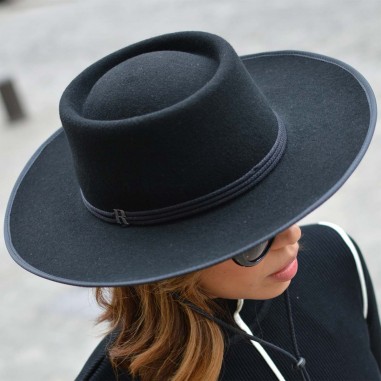 Sombrero Billy Negro Estilo Cowboy Mujer Raceu Hats