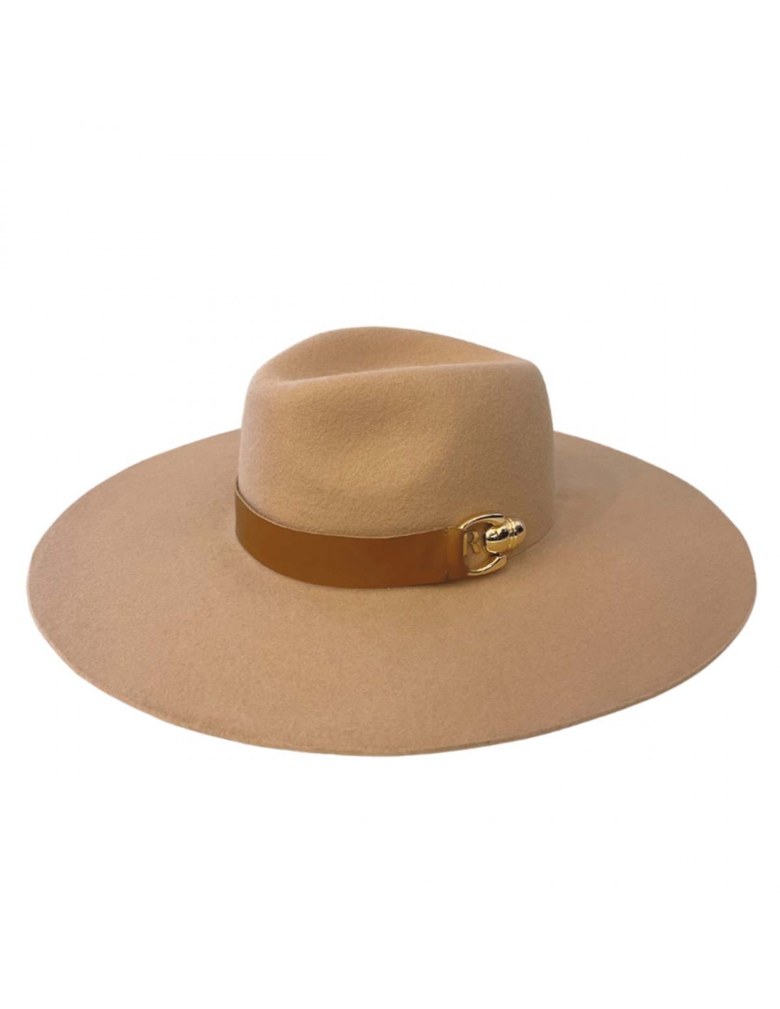 Shop Women's Wide Brim Wool Felt Cappuccino Hat - Boston - Raceu Hats