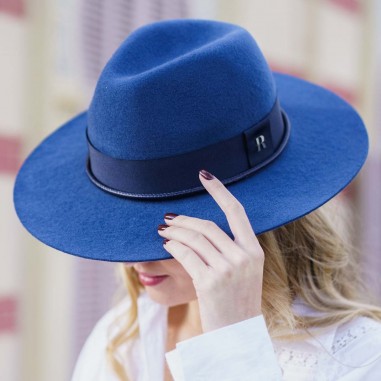 Sombrero Fedora Mujer Fieltro de Lana Blue Jeans Cruz - Raceu Hats