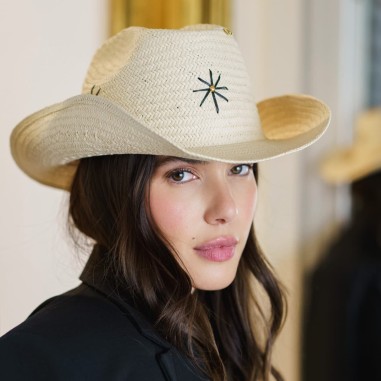 Sombrero Cowboy DAISY Beige Ana Moya Collection