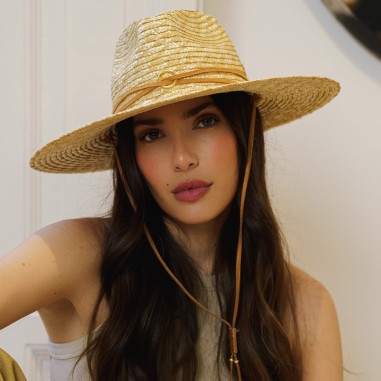 Natural Beige Straw Hat COUNTRY Ana Moya Collection