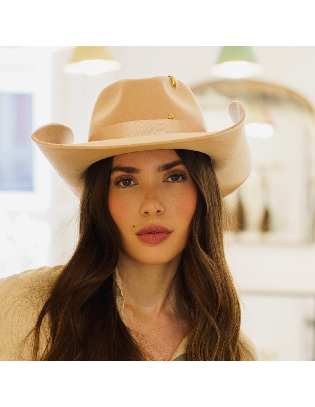 Wide Brim Cowboy Hat Wool Felt NEWMAN Ana Moya Collection