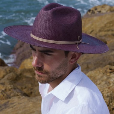 Cappello Panama Uomo Marrone COLBY Raceu Hats