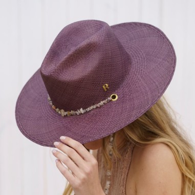 Panama Hat Woman Brown color AGRA Raceu Hats
