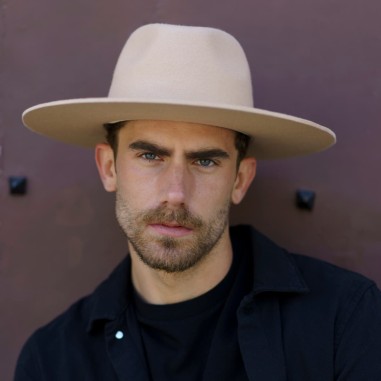Men's Fedora Hat Felt Wool Cappuccino - Berlin - Felt Hats