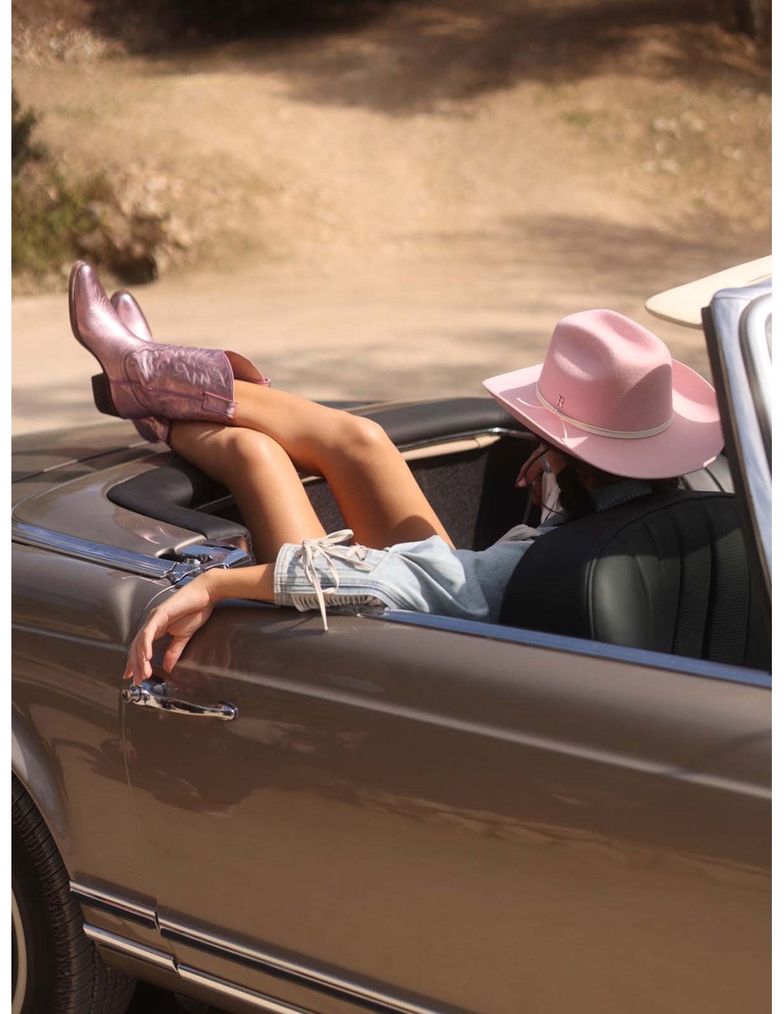Cowboyhut aus Wollfilz für Frauen rosa kaufen - Raceu Hats