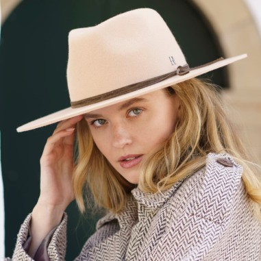 Elegance and Style in our Women's Fedora Made from 100% Wool Felt, Handcrafted in Spain