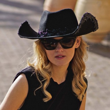 Diamond- Black Wide Brim Cowboy Jewel Hat - Limited Edition