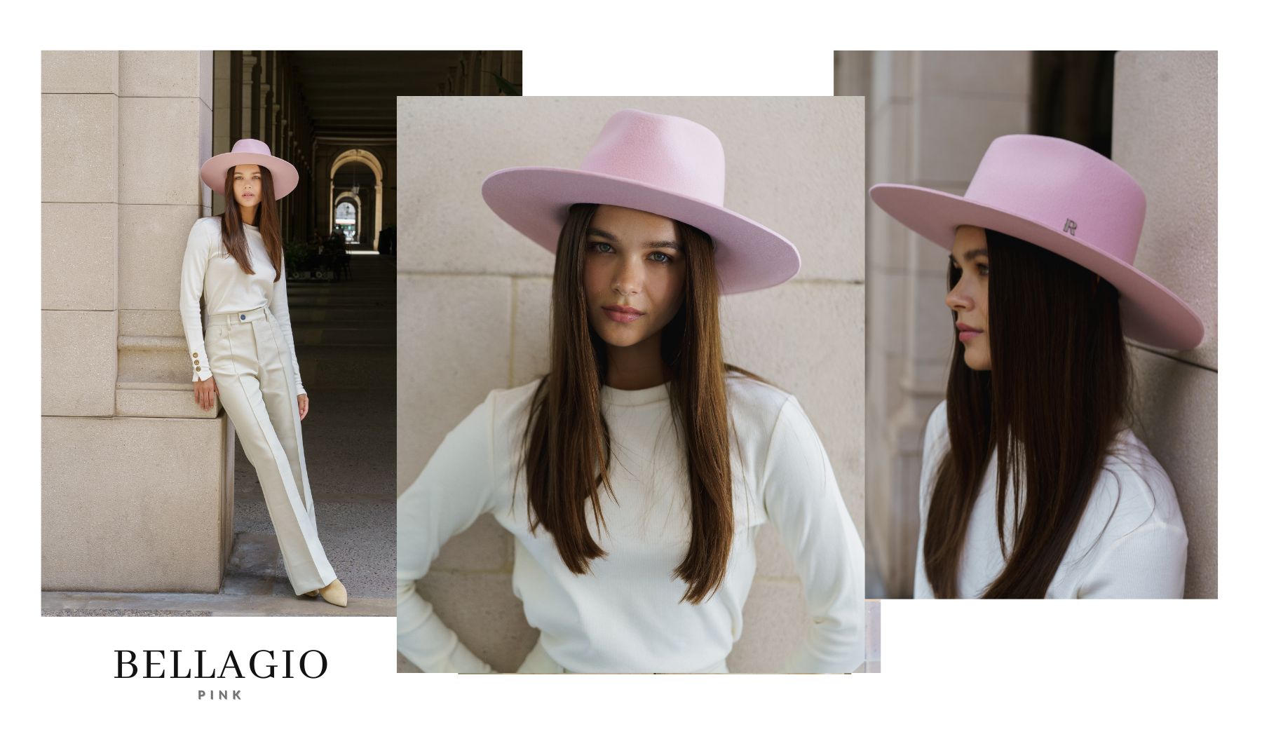 Pink Wool Felt Fedora Hat - Bellagio Raceu Hats