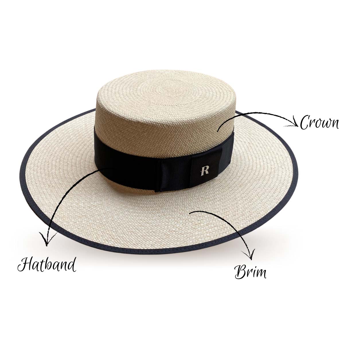 Padua Boater Panama Hat Natural